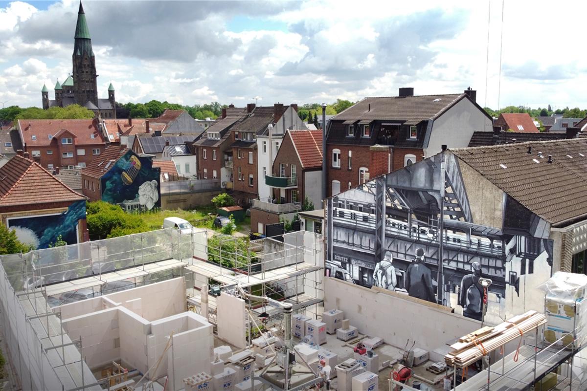 A mural disappears