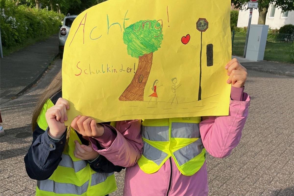 A children's demonstration on wheels
