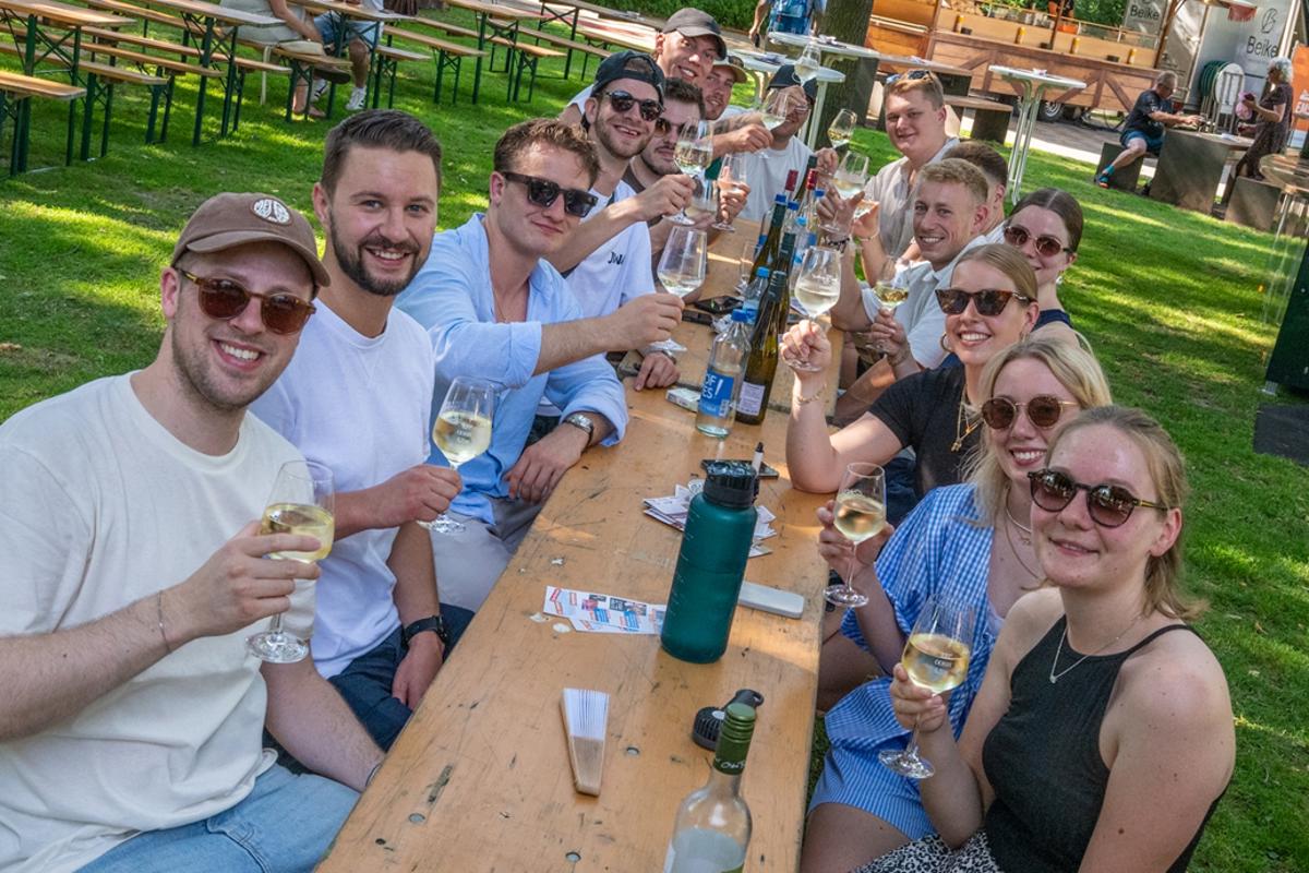 Summer, sun, wine enjoyment