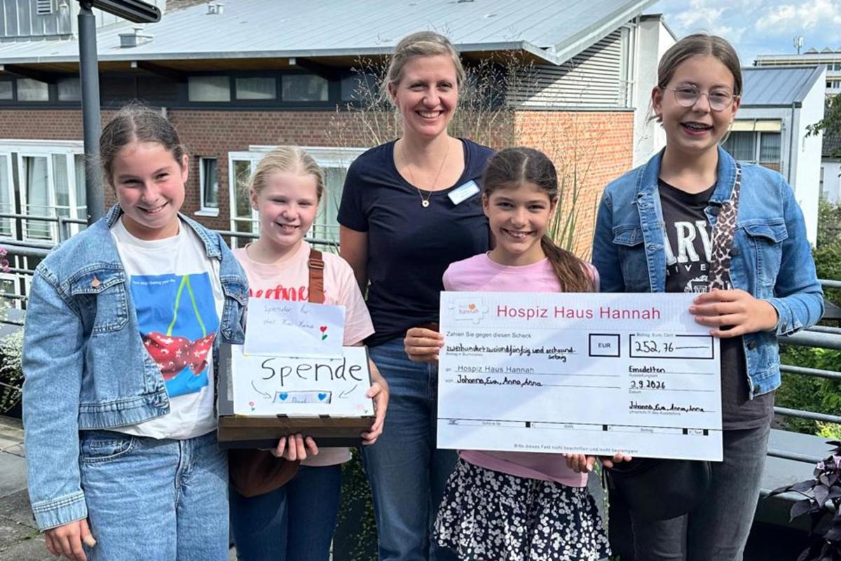 Eleven-year-olds collect donations during summer holidays