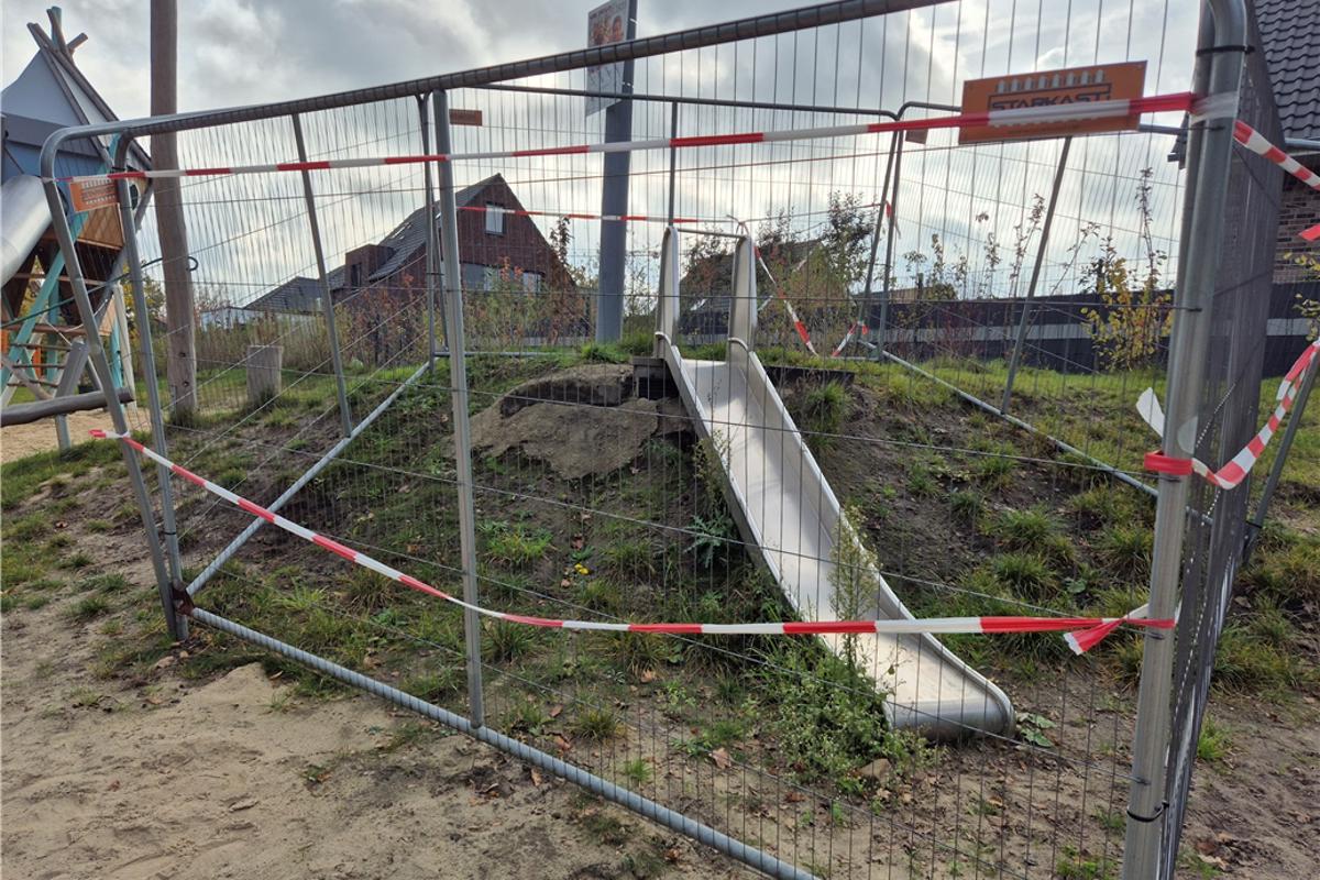 Eschendorfer Aue: Rutsche droht zu rutschen