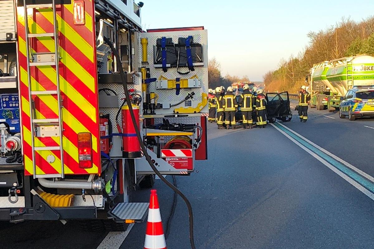 Sechs Verletzte bei schwerem B54-Unfall