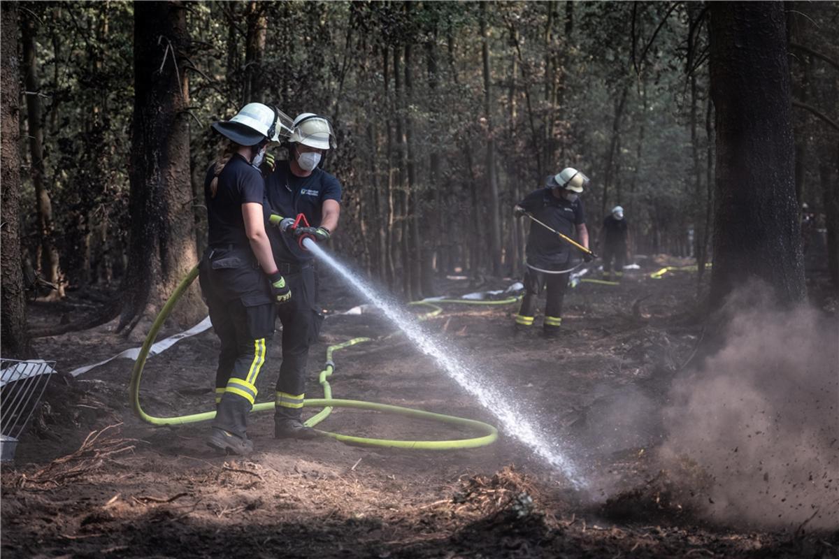 Im Kampf gegen die Flammen im Hürtgenwald