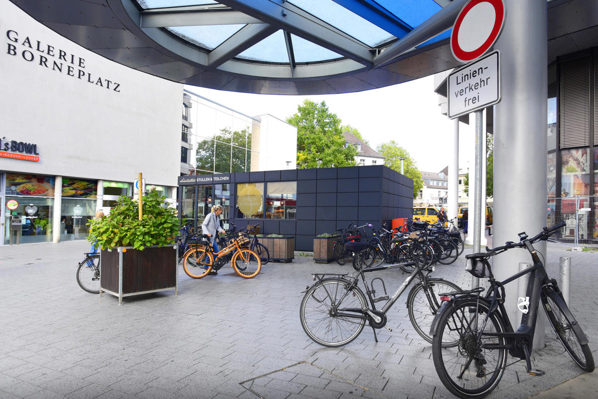 Mobilstation statt Bäckerei-Pavillon