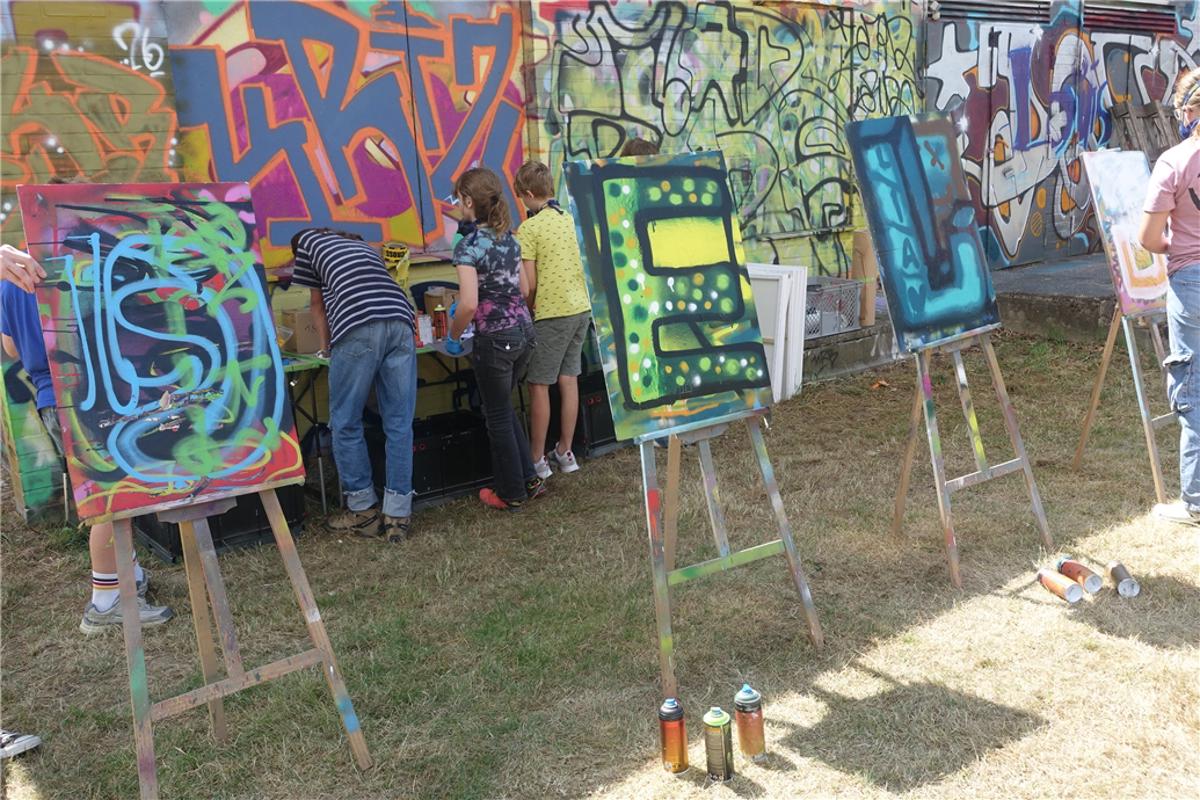 Street art from a spray can